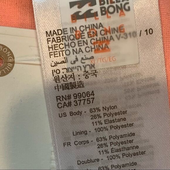 Billabong Hey Now Hawaii Lo Cheeky Coverage Peach Kiss Bikini Bottoms [XL] - New - Picture 10 of 11